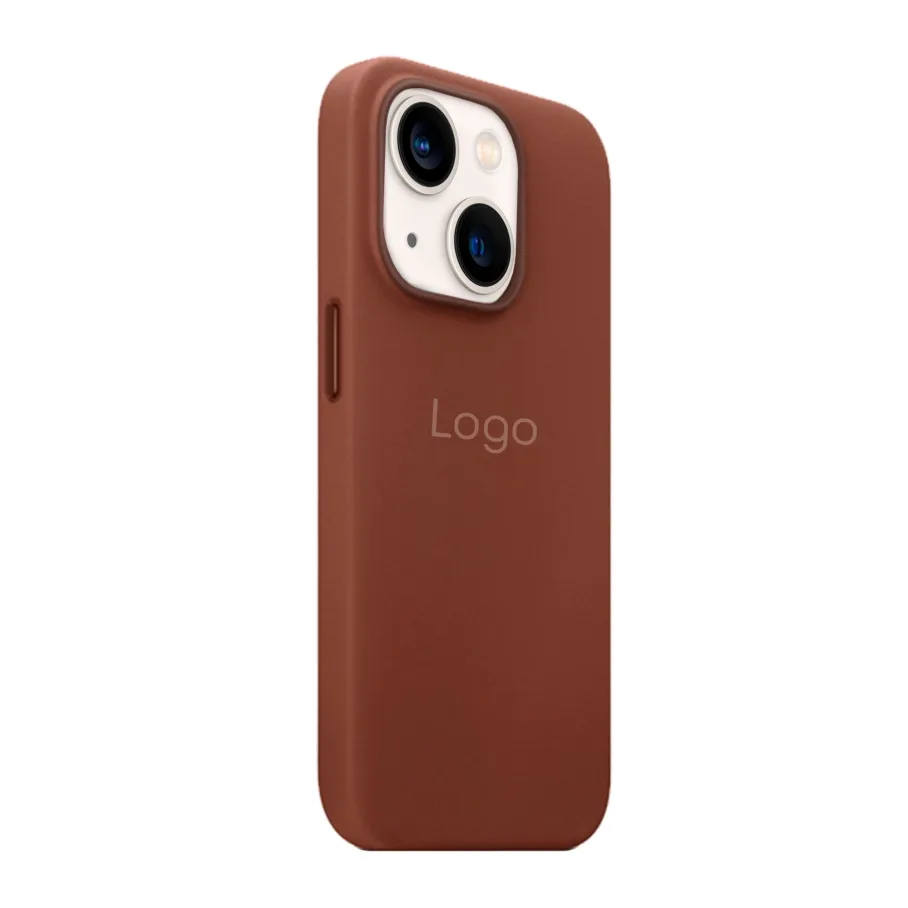 Чохол Leather Case with MagSafe для iPhone 15 Dark Cherry