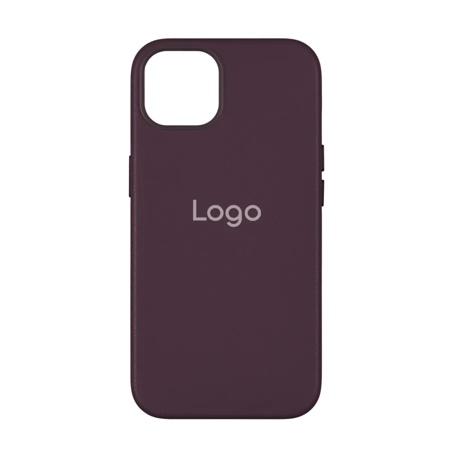 Чохол Leather Case with MagSafe для iPhone 14 Pro Max Dark Cherry