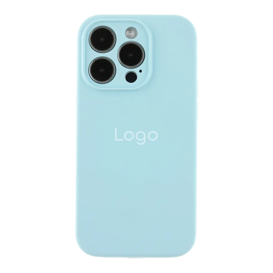 Чохол Silicone Case Full Size with Frame для iPhone 14 Pro 58.Sky Blue
