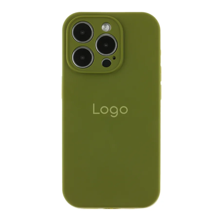 Чохол Silicone Case Full Size with Frame для iPhone 14 Pro 45.Army Green