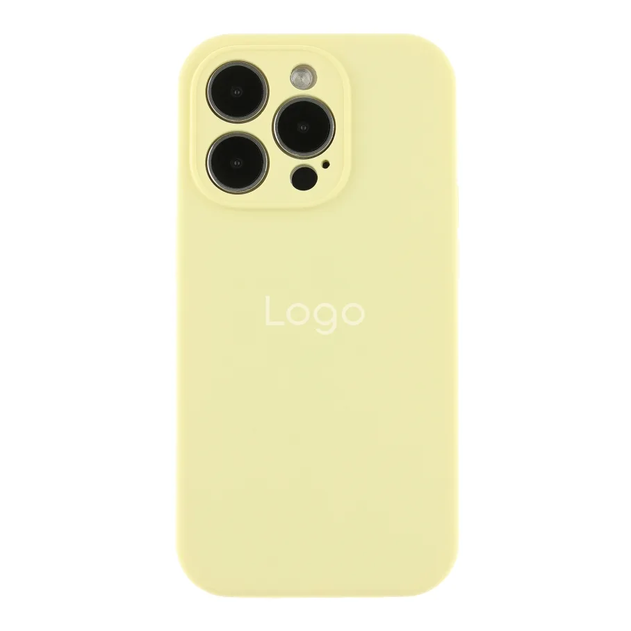 Чохол Silicone Case Full Size with Frame для iPhone 14 Pro Max 60.Crem Yellow
