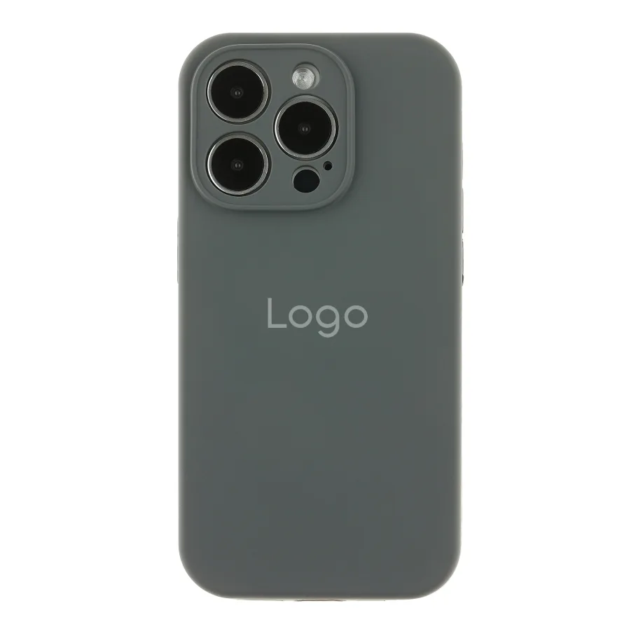 Чохол Silicone Case Full Size with Frame для iPhone 14 Pro Max 15.Dark Grey