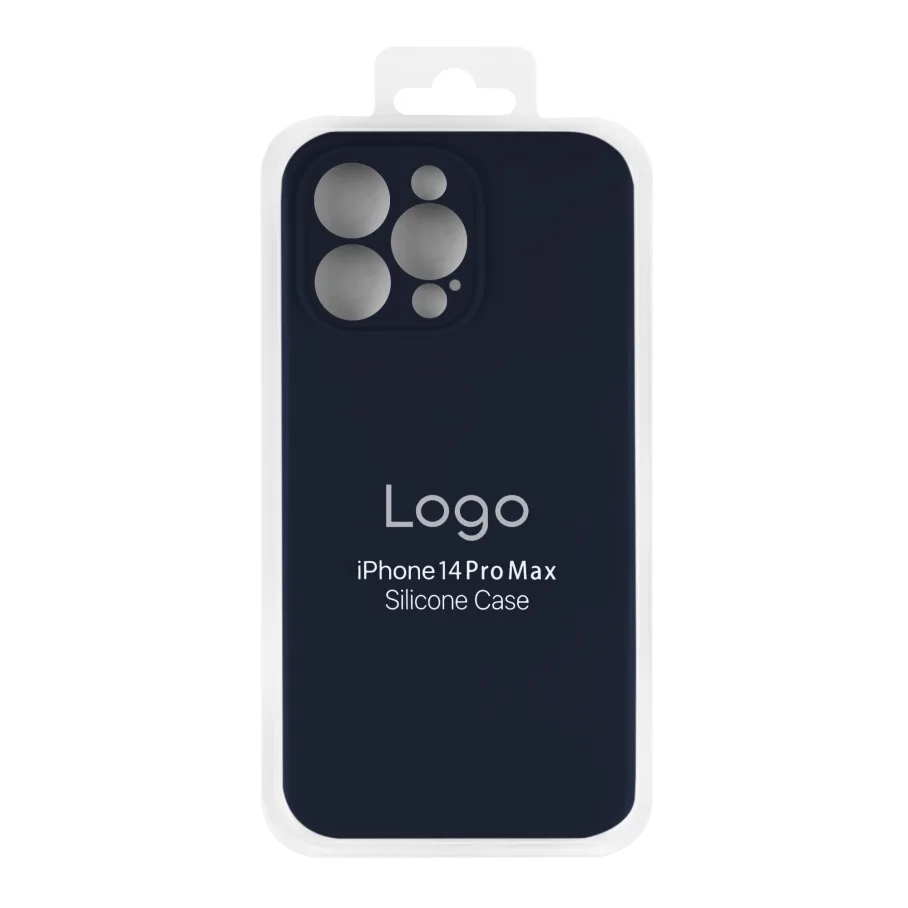Чохол Silicone Case Full Size with Frame для iPhone 14 Pro Max 08.Dark Blue