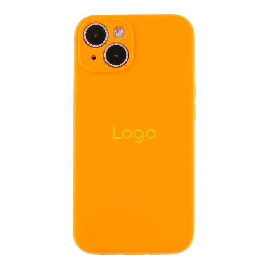 Чохол Silicone Case Full Size with Frame для iPhone 14 13.Orange