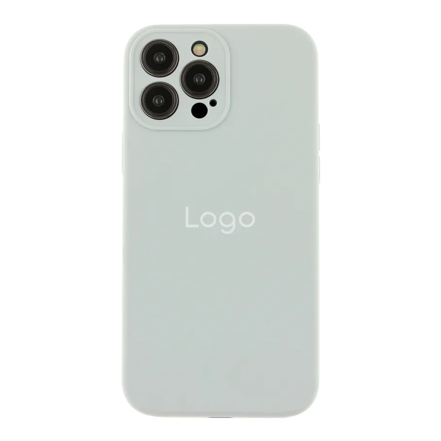 Чохол Silicone Case Full Size with Frame для iPhone 13 Pro Max 26.Mist Blue