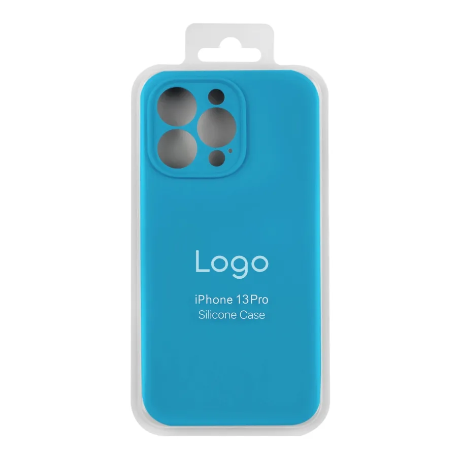 Чохол Silicone Case Full Size with Frame для iPhone 13 Pro 16.Blue