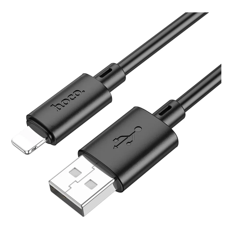 Кабель USB Hoco X88 Gratified Lightning 2.4A 2m Чорний