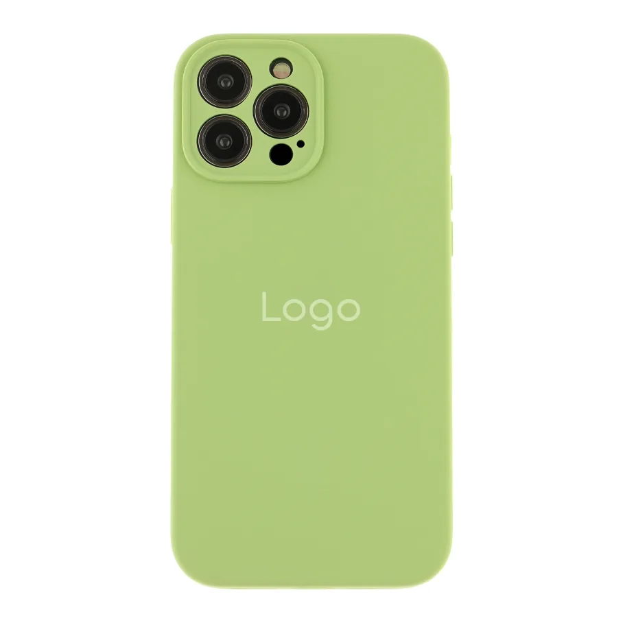 Чохол Silicone Case Full Size with Frame для iPhone 13 Pro 01.Mint
