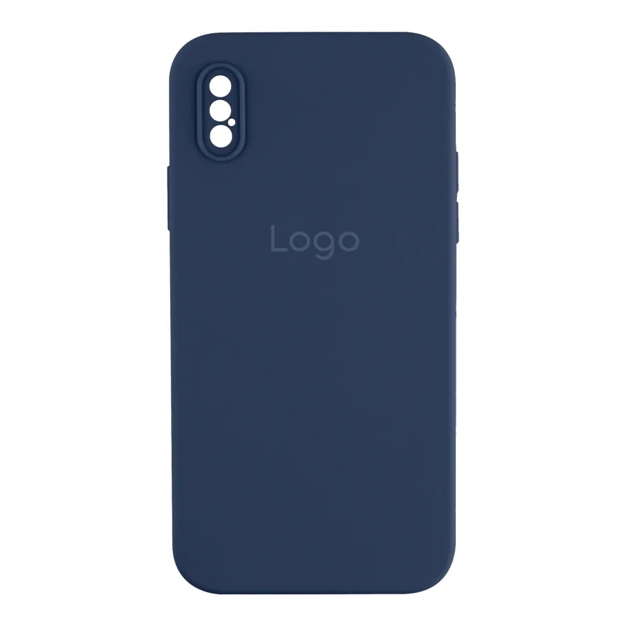 Чохол Silicone Case Square Full Camera для iPhone Xs Max 08.Dark Blue