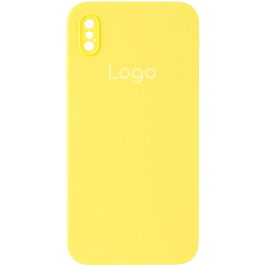 Чохол Silicone Case Square Full Camera для iPhone X/Xs 51.Mellow Yellow