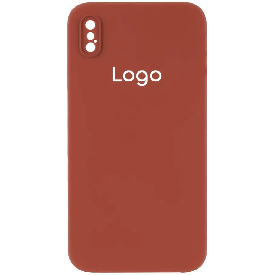Чохол Silicone Case Square Full Camera для iPhone X/Xs 14.Red