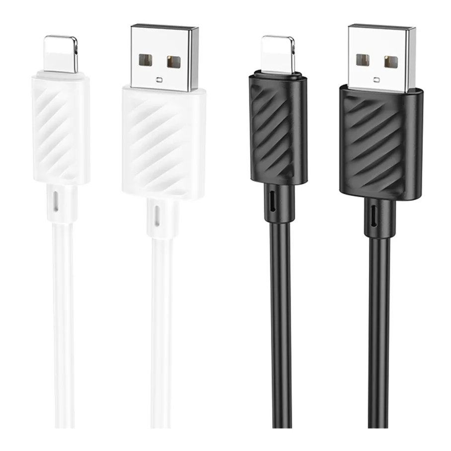 Кабель USB Hoco X88 Gratified Lightning 2.4A 2m Білий