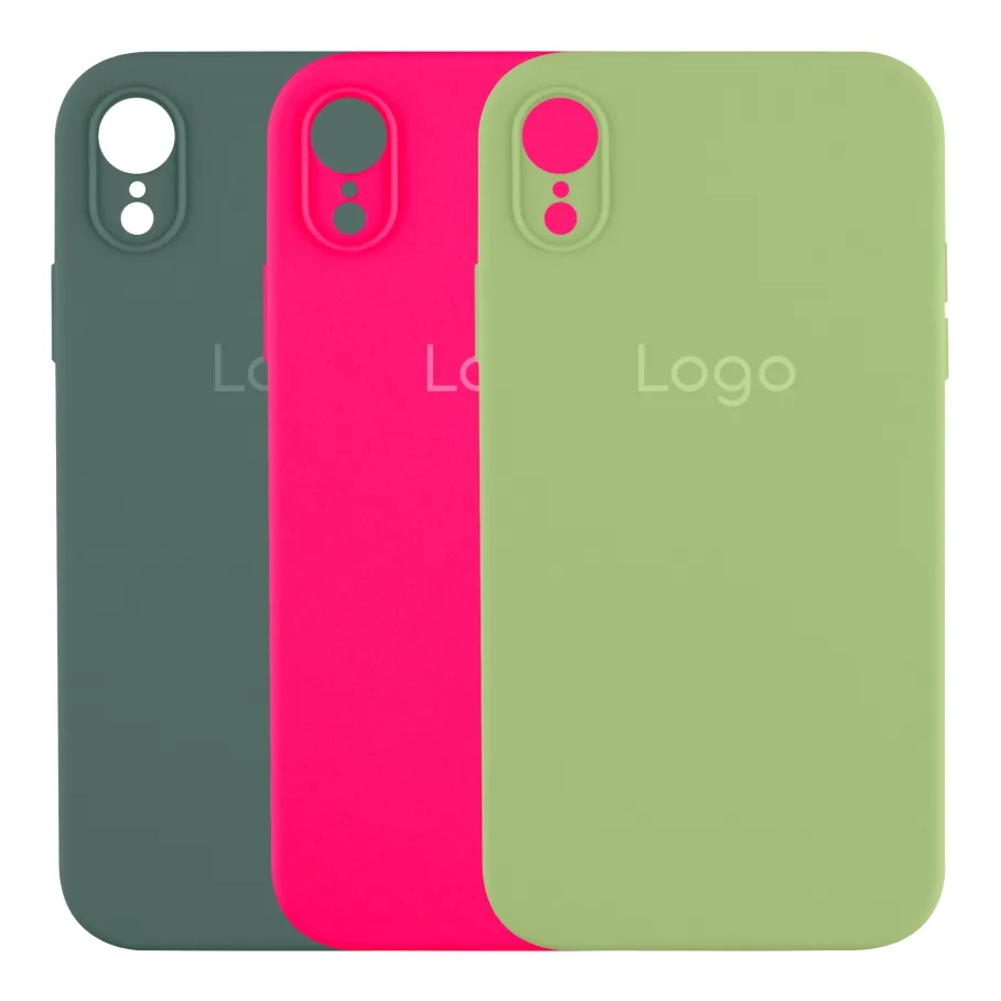 Чохол Silicone Case Square Full Camera для iPhone Xr 19.Pink Sand