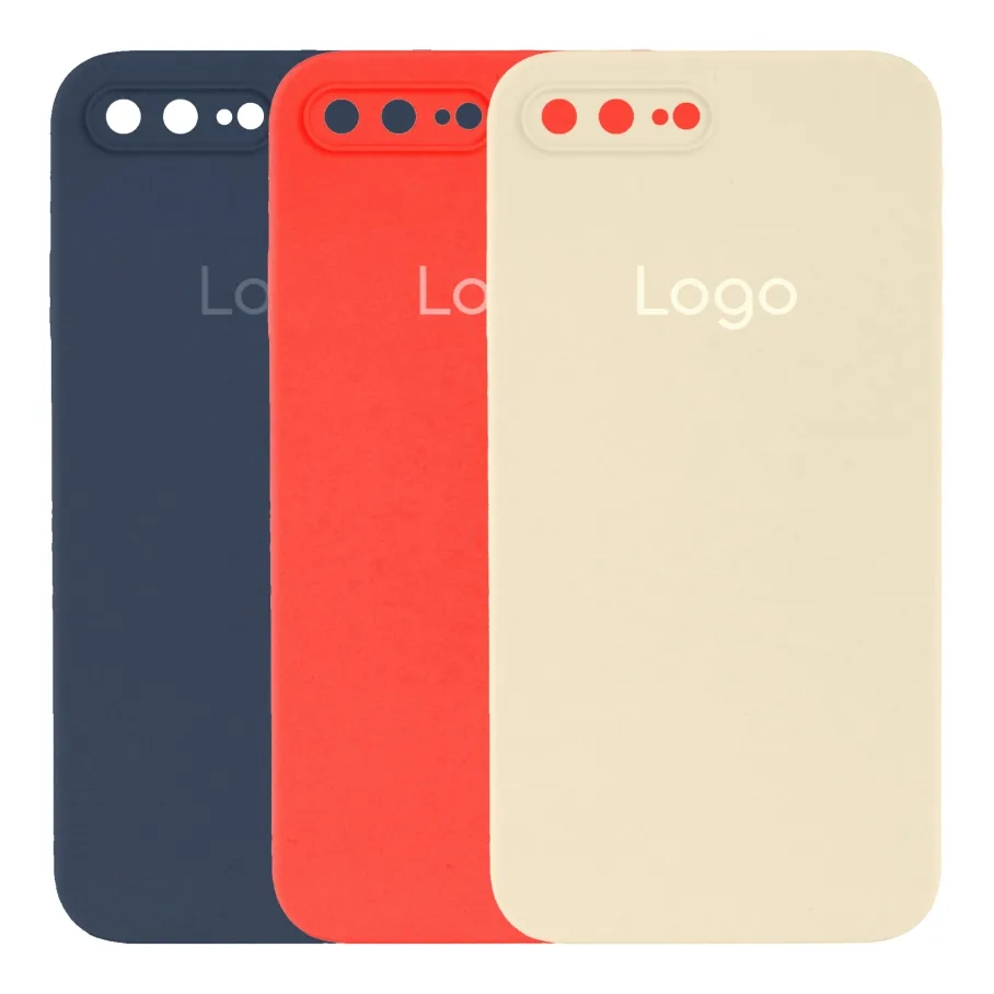Чохол Silicone Case Square Full Camera для iPhone 7 Plus/8 Plus 50.Canary Yellow