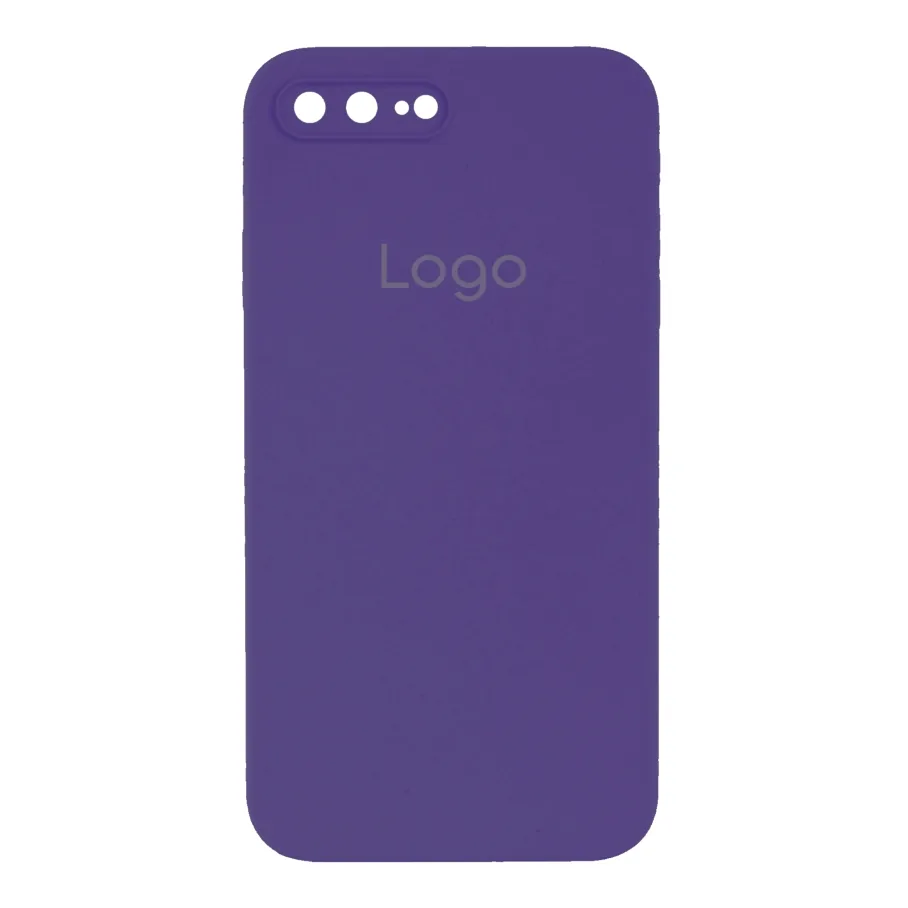 Чохол Silicone Case Square Full Camera для iPhone 7 Plus/8 Plus 34.Purple