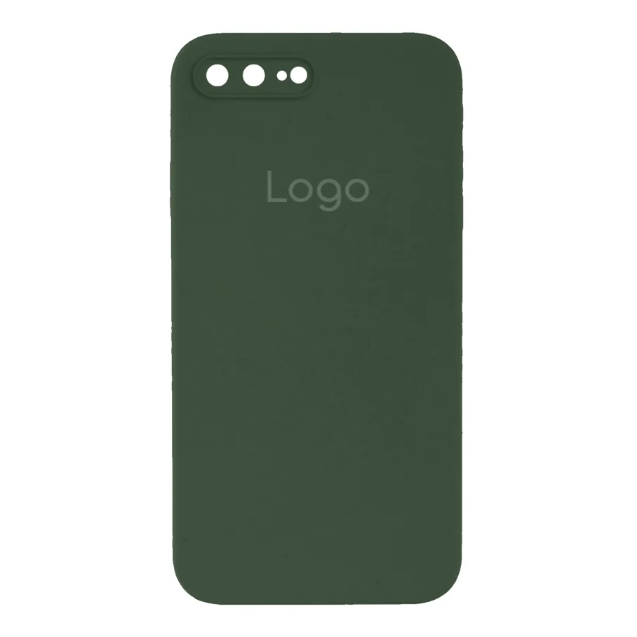 Чохол Silicone Case Square Full Camera для iPhone 7 Plus/8 Plus 71.Dark Green