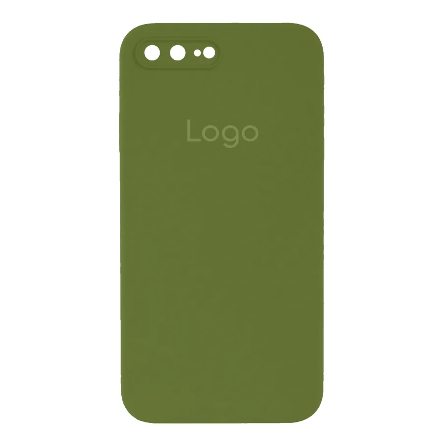 Чохол Silicone Case Square Full Camera для iPhone 7 Plus/8 Plus 45.Army Green