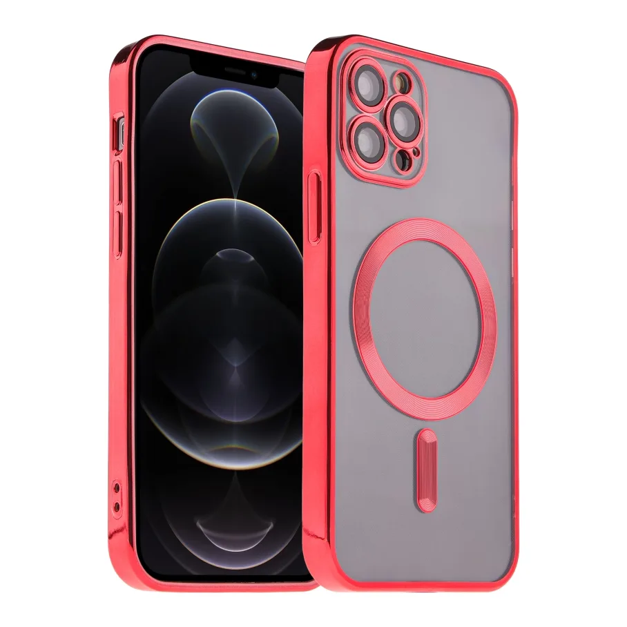 Чохол TPU Metallic Full Camera with Magsafe для iPhone 12 Pro Dark Purple