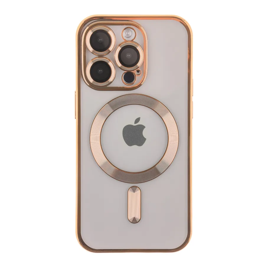 Чохол TPU Metallic Full Camera with Magsafe для iPhone 14 Pro Max Gold