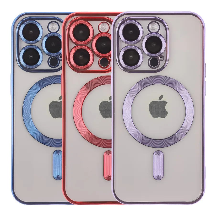 Чохол TPU Metallic Full Camera with Magsafe для iPhone 14 Pro Dark Purple
