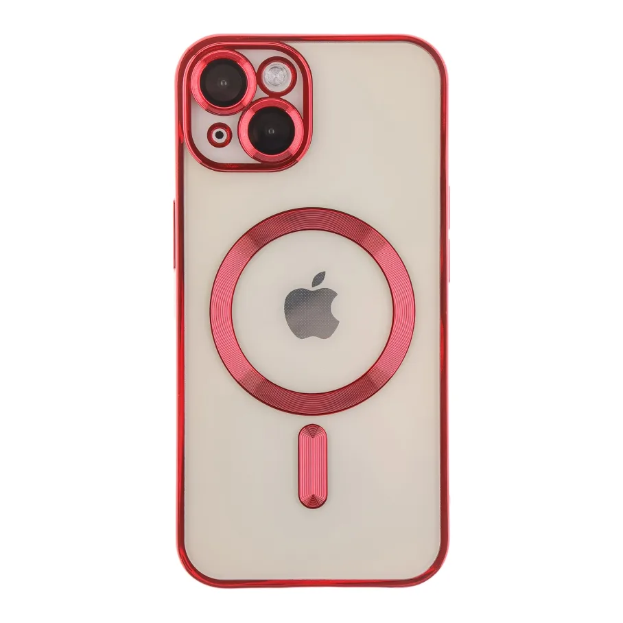 Чохол TPU Metallic Full Camera with Magsafe для iPhone 14 Red