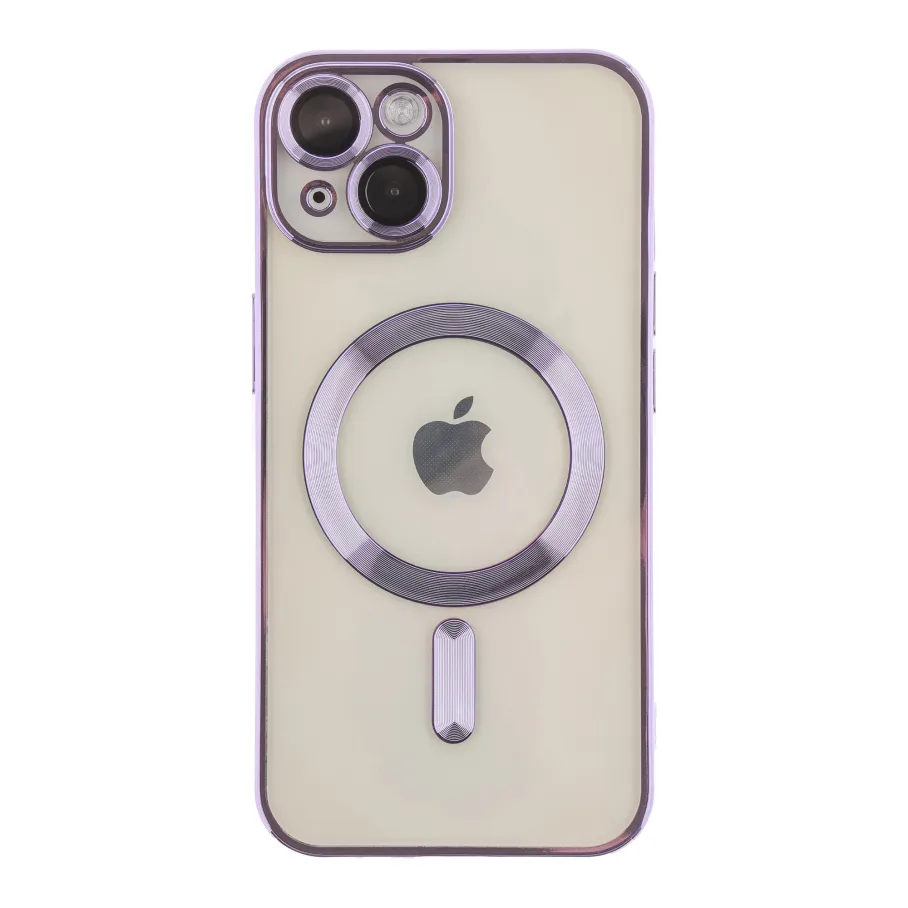 Чохол TPU Metallic Full Camera with Magsafe для iPhone 14 Purple