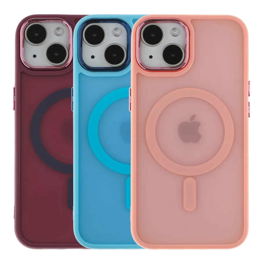 Чохол TPU+PC Space Magnetic Color with Magsafe для iPhone 14 Pink