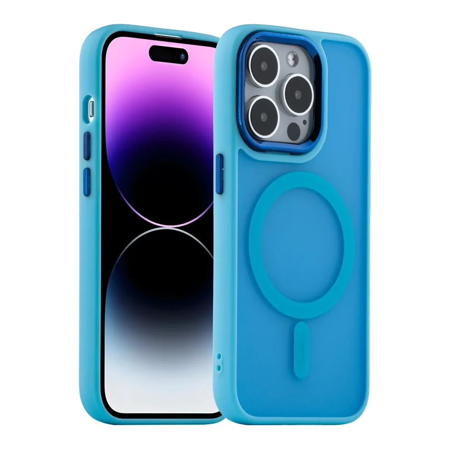 Чохол TPU+PC Space Magnetic Color with Magsafe для iPhone 14 Pro Blue