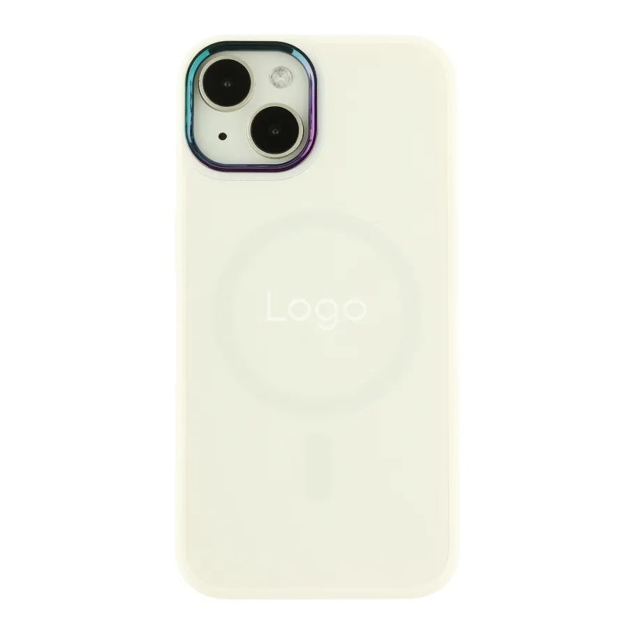 Чохол AG-Glass Chrome Camera with Magsafe для iPhone 14 White