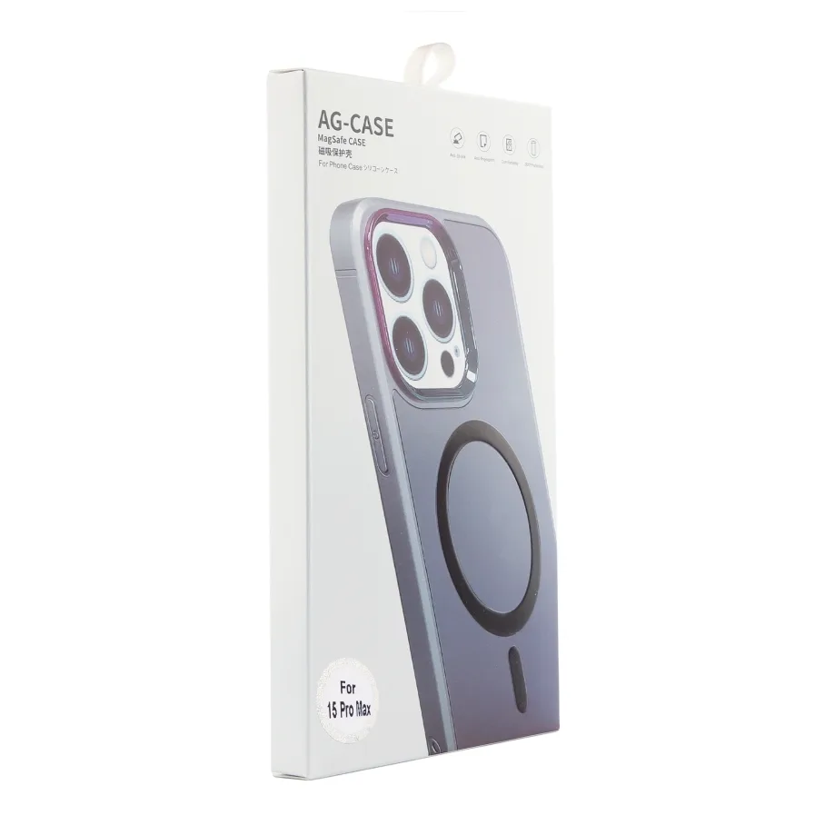Чохол AG-Glass Chrome Camera with Magsafe для iPhone 14 Pro Max Blue