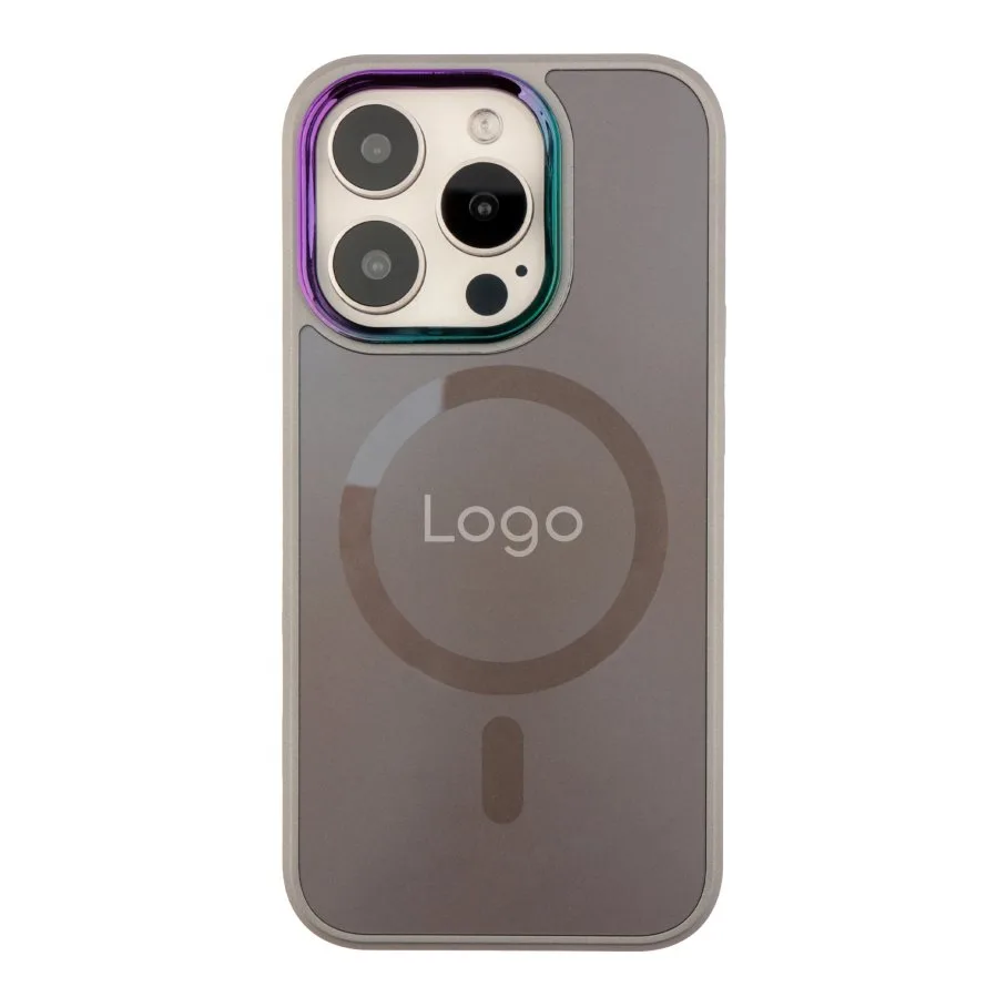 Чохол AG-Glass Chrome Camera with Magsafe для iPhone 14 Pro Max Grey