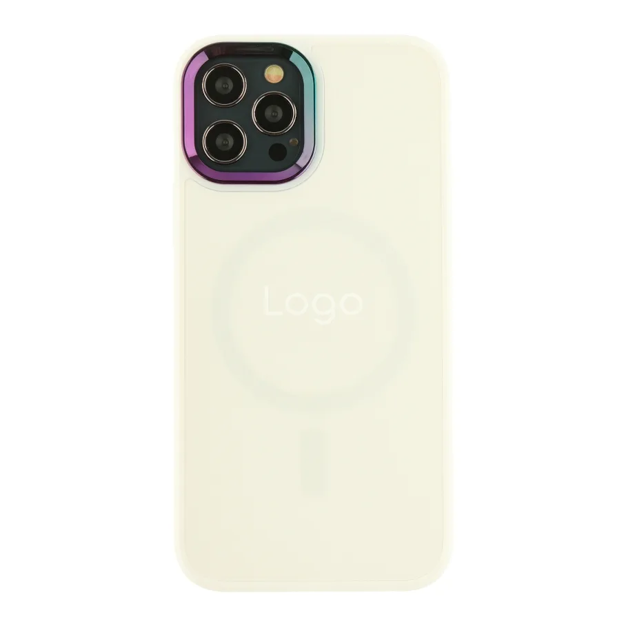 Чохол AG-Glass Chrome Camera with Magsafe для iPhone 12 Pro Max White