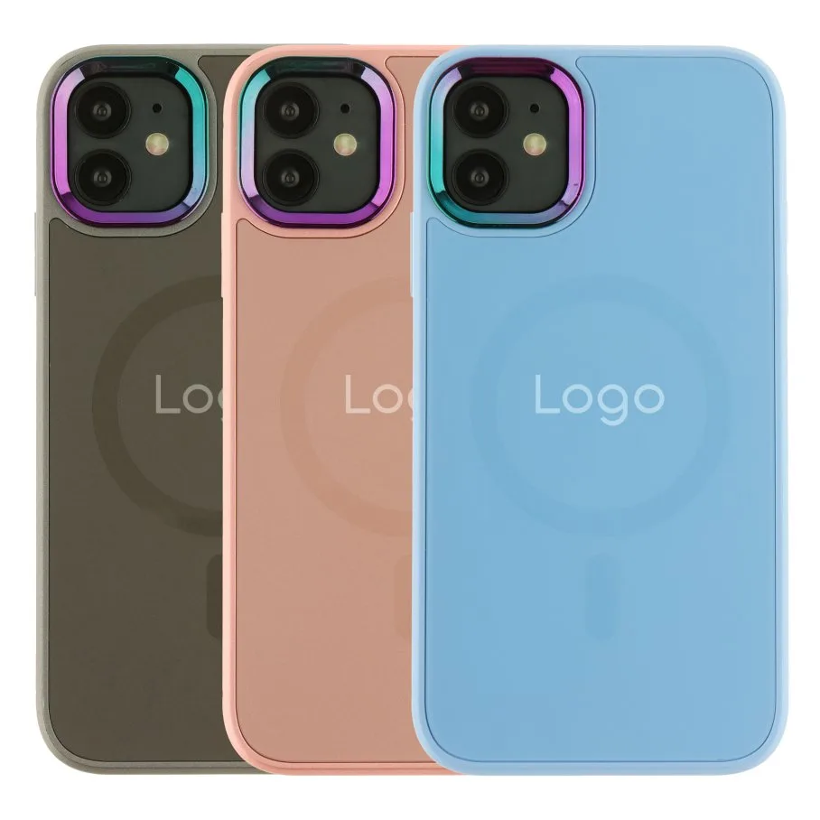 Чохол AG-Glass Chrome Camera with Magsafe для iPhone 11 Dark Blue