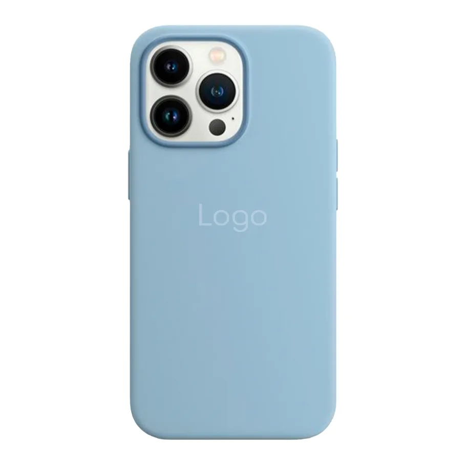 Чохол Silicone Case with MagSafe для iPhone 13 Pro Blue Fog