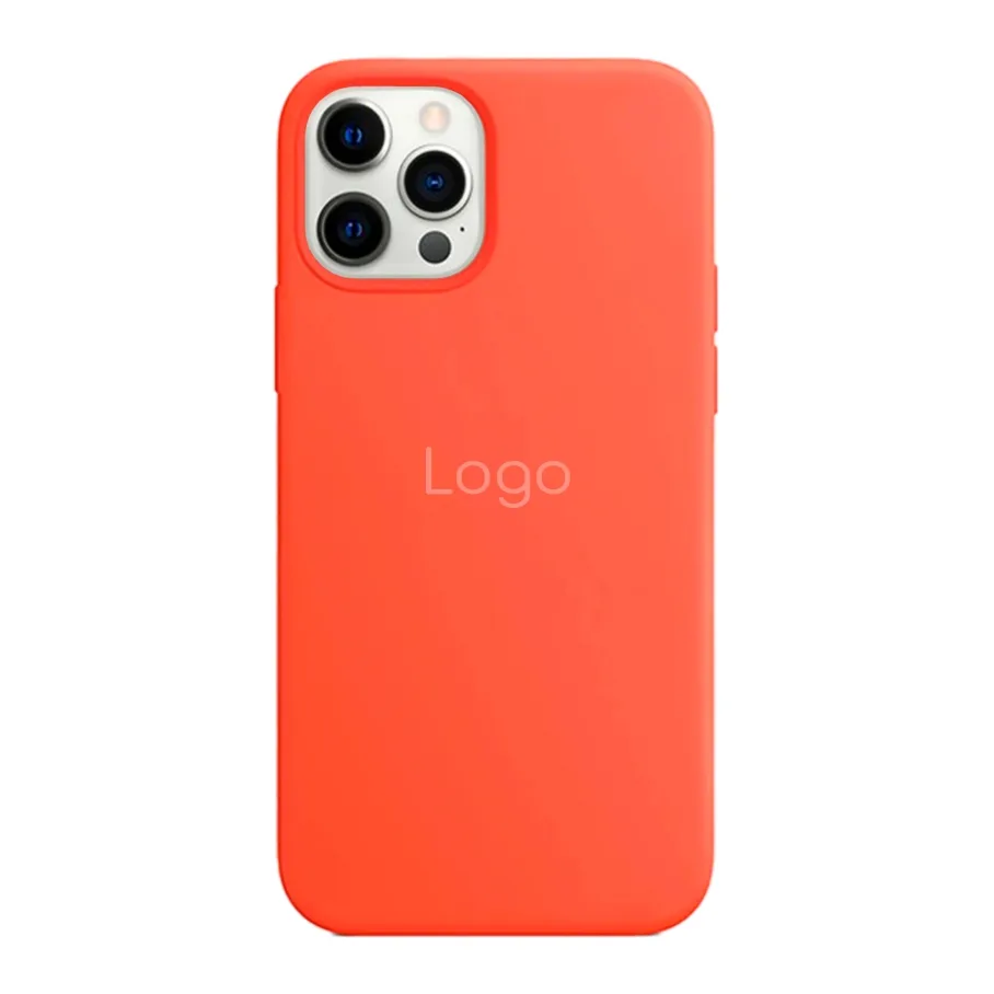 Чохол Silicone Case with MagSafe для iPhone 12 Pro Max Electric Orange