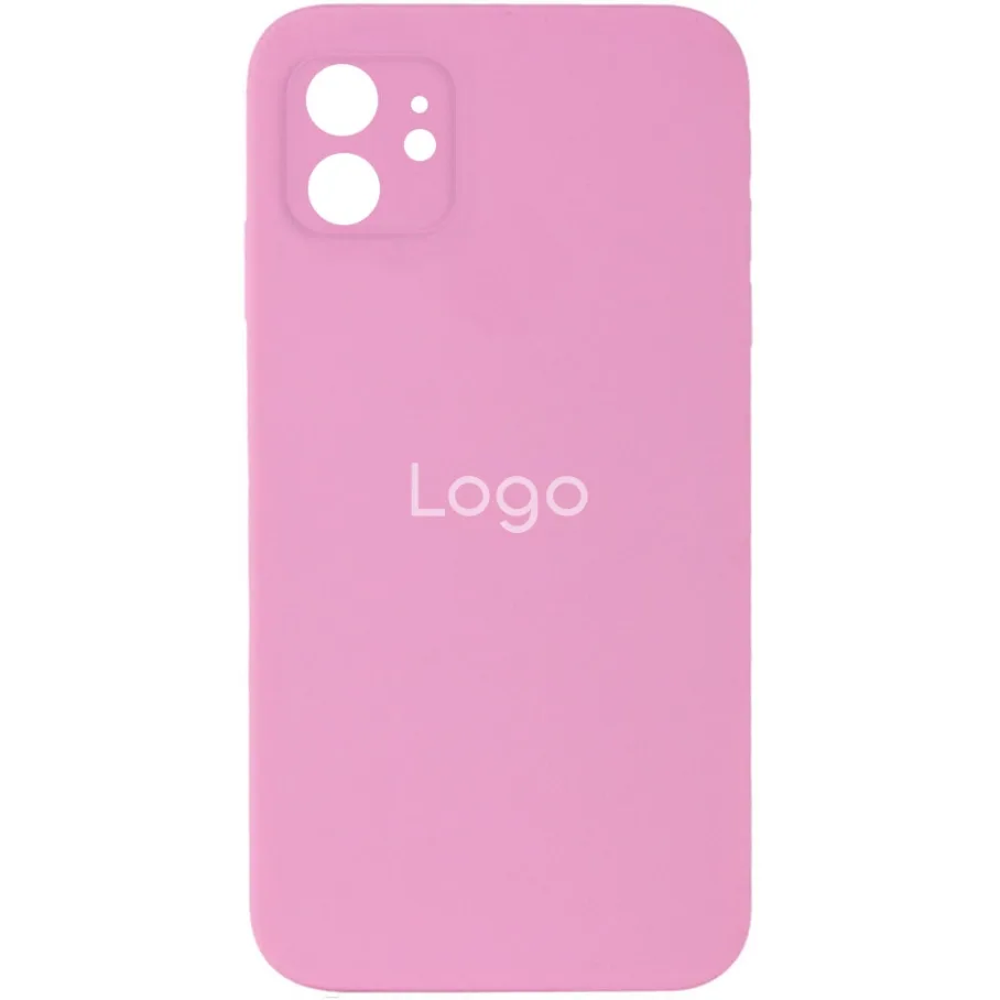Чохол Silicone Case Square Full Camera для iPhone 11 06.Light Pink