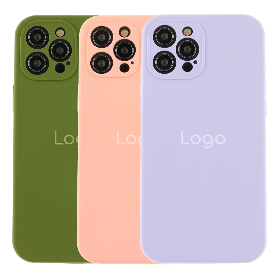 Чохол Silicone Case Full Size with Frame для iPhone 12 Pro Max 27.Peach