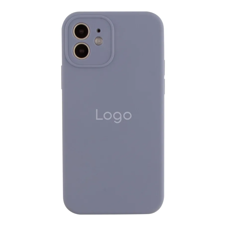 Чохол Silicone Case Full Size with Frame для iPhone 12 28.Lavender Grey