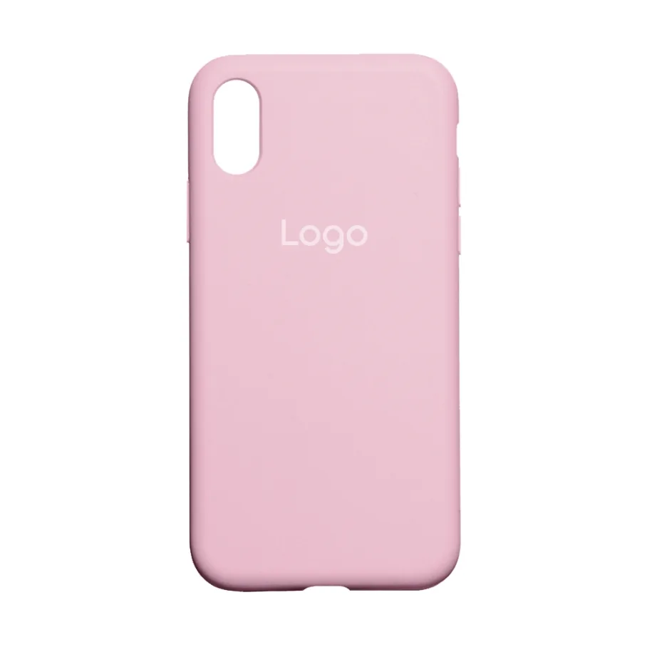 Чохол Silicone Case Full Size (AA) для iPhone Xs Max 06.Light Pink