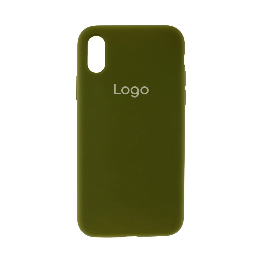 Чохол Silicone Case Full Size (AA) для iPhone X/Xs 45.Army Green