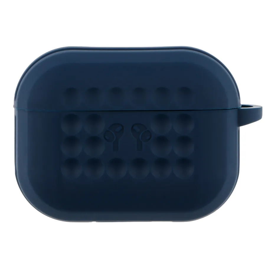 Футляр Silicone Fashion Case with Hook для Airpods Pro Navy blue