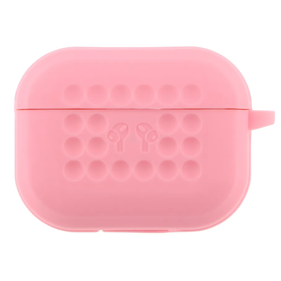 Футляр Silicone Fashion Case with Hook для Airpods Pro Pink