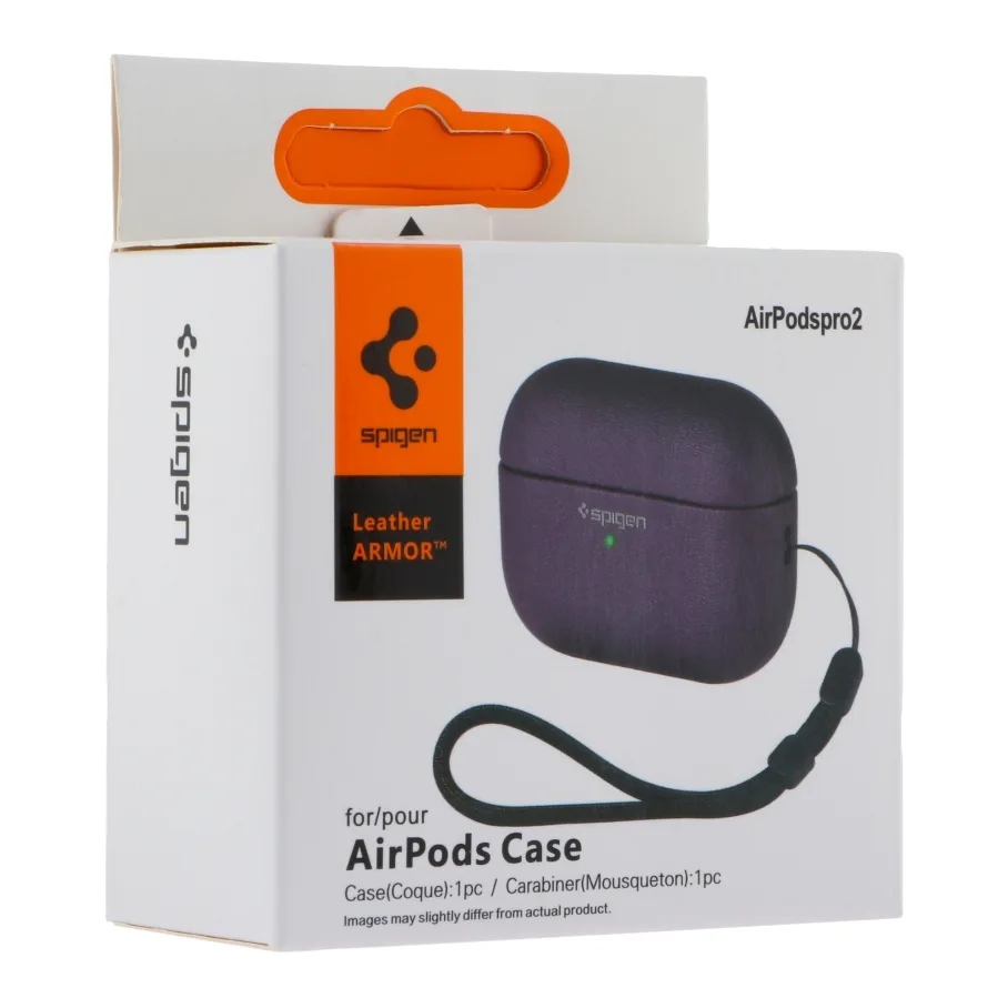 Футляр TPU Spigen Leather Armor для Airpods Pro Purple