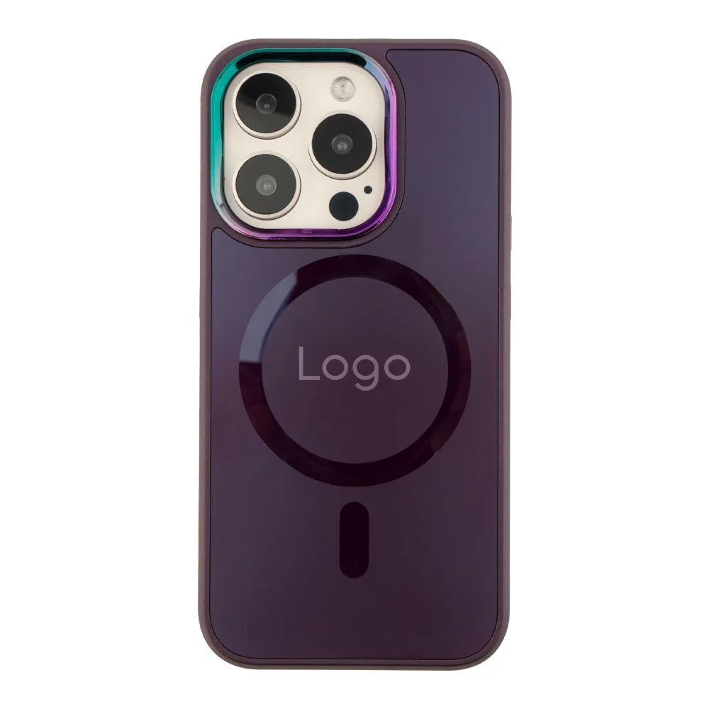Чохол AG-Glass із хромованим захистом камери та Magsafe для Iphone 15 Pro Колір Фіолетовий