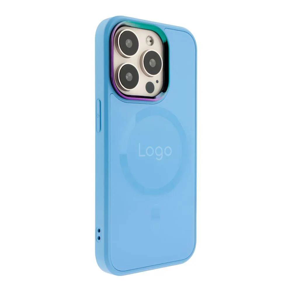 Чохол AG-Glass із хромованим захистом камери та Magsafe для Iphone 15 Pro Колір Фіолетовий