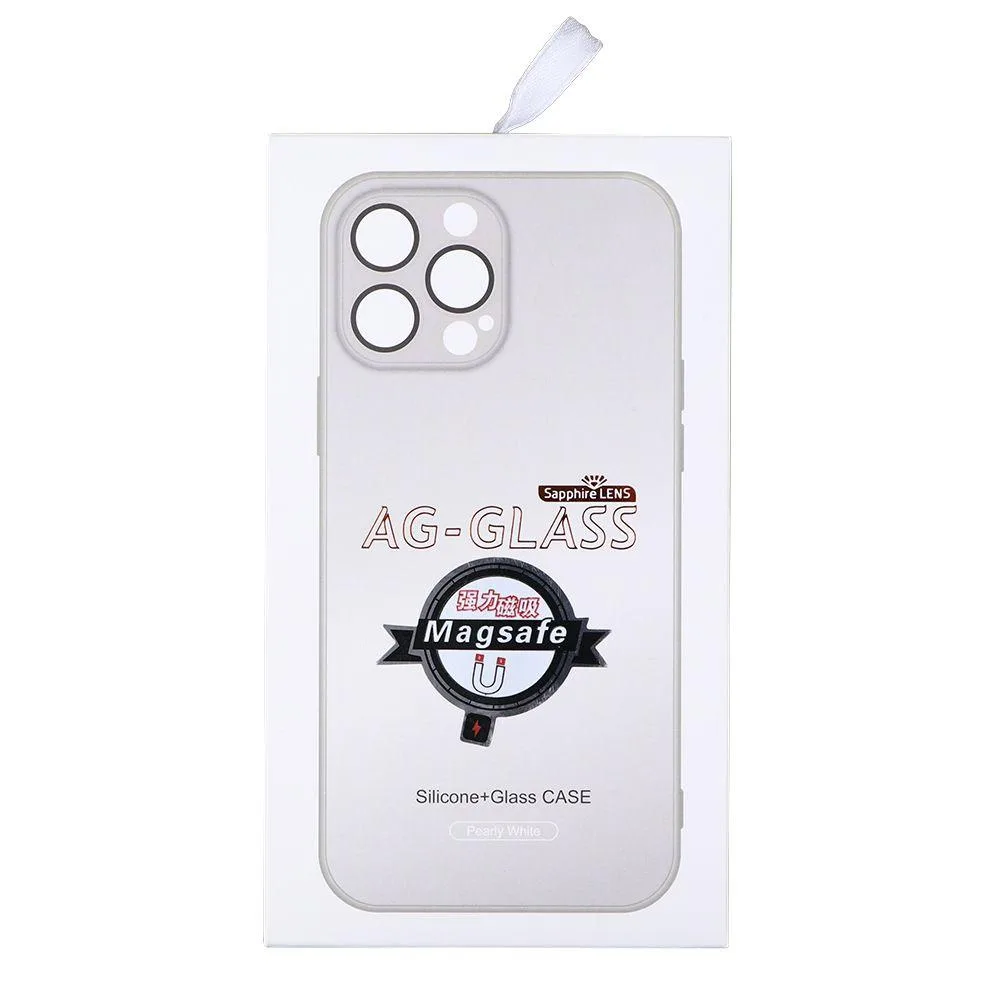 Чехол AG-Glass Matte Camera Lens with Magsafe для Iphone 13 Pro Max Цвет Pearly Білий
