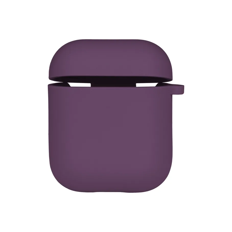 Футляр Silicone Case with microfibra для Airpods 1/2 43.Grape