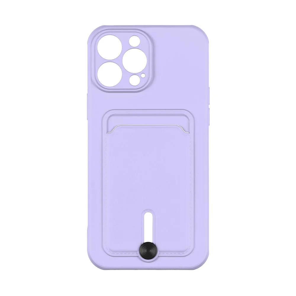 Чохол TPU Colorfull Pocket Card для iPhone 13 Pro Max Колір 39.Elegant Фіолетовий