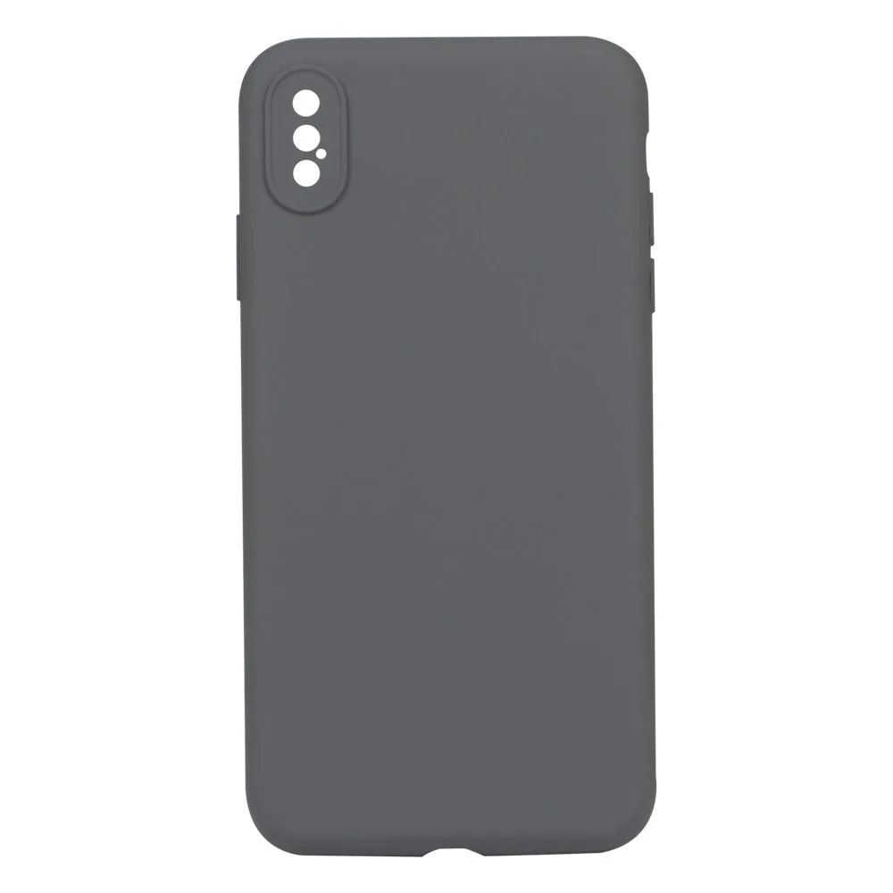 Чохол Silicone Case з повним захистом камери no logo для iPhone Xs Max Колір 15, Dark Сірий