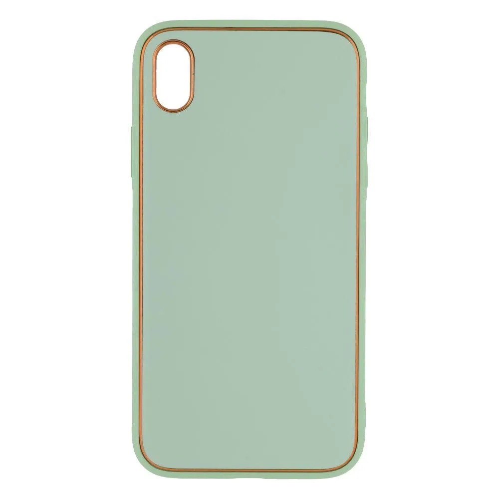 Чехол Leather Gold with Frame without Logo для iPhone Xr Цвет 12, Peach